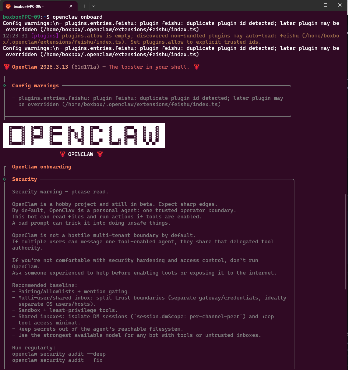 OpenCLAW onboard